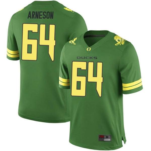 Oregon Ducks Youth #64 Kai Arneson Football College Replica Green Jersey ULC73O1R