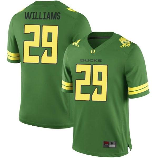 Oregon Ducks Youth #29 Korbin Williams Football College Game Green Jersey NDY07O3J