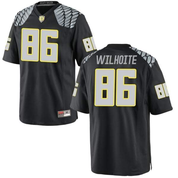 Oregon Ducks Youth #86 Lance Wilhoite Football College Game Black Jersey JHW02O2E