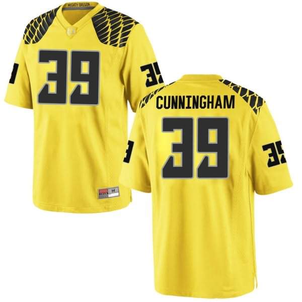 Oregon Ducks Youth #39 MJ Cunningham Football College Replica Gold Jersey III36O6K