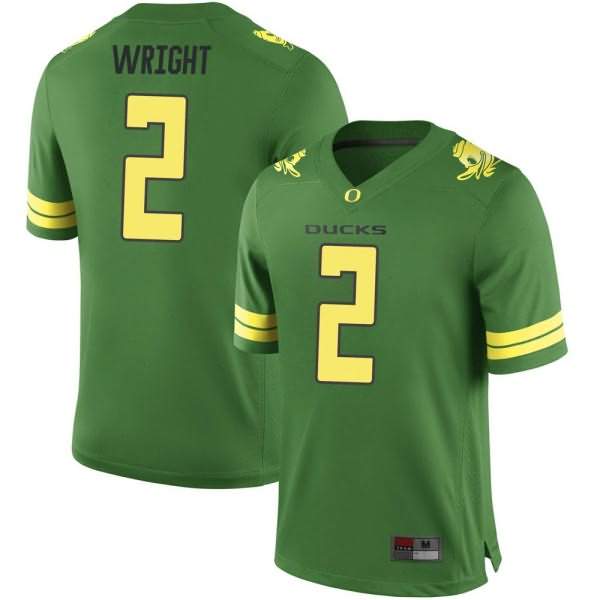 Oregon Ducks Youth #2 Mykael Wright Football College Replica Green Jersey ONH58O6B