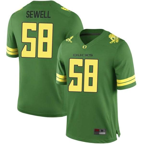 Oregon Ducks Youth #58 Penei Sewell Football College Game Green Jersey DKJ45O1D